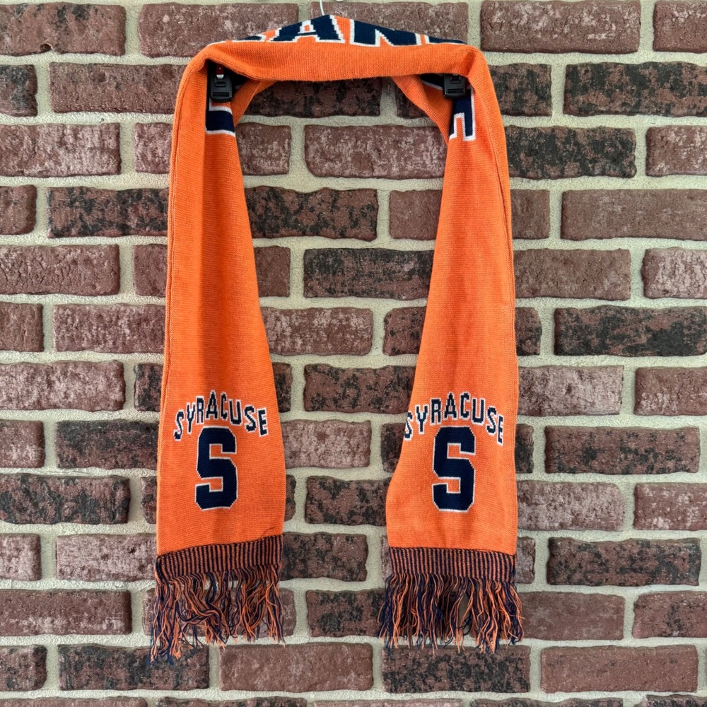 Syracuse Orange NCAA Knit Scarf Orange Blue Fringed Winter Sports Fan Cuse Alum